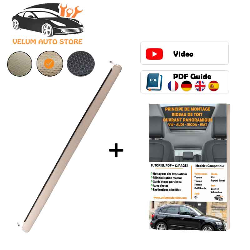 Store de toit ouvrant BEIGE | VW TIGUAN | TOURAN | GOLF | AUDI Q5 | 1K9 877 307 (Adaptable)