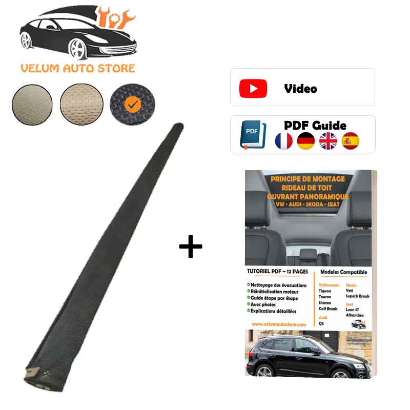 Store de toit ouvrant NOIR | VW TIGUAN | TOURAN | GOLF | AUDI Q5 | 1K9 877 307 (Adaptable)