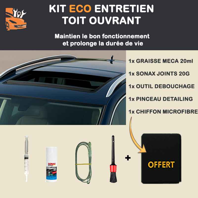 Kit ECO d'entretien toit ouvrant automobile
