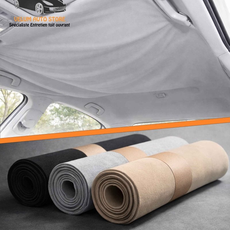 Tissu ciel de toit voiture gris OEM - Premium Dense